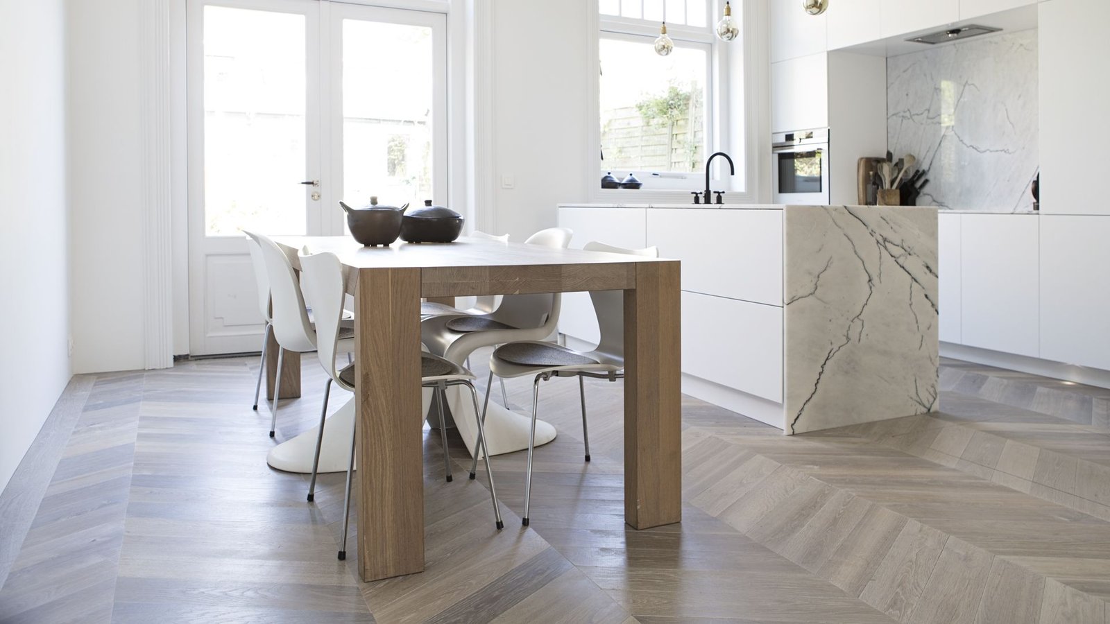 Vloer hongaarse punt